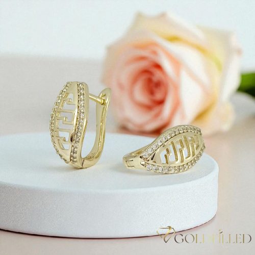 GOLDFILLED Υποαλλεργικό Σκουλαρίκια 17mm 14K χρώμα