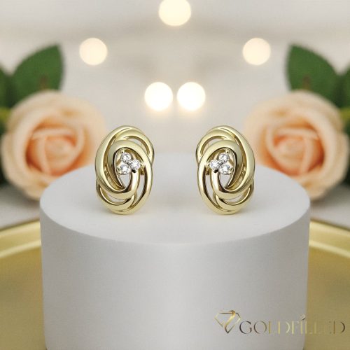 GOLDFILLED Υποαλλεργικό Σκουλαρίκια 18mm 14K χρώμα