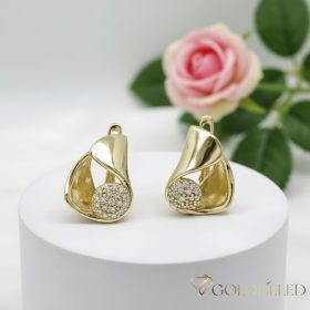   GOLDFILLED Υποαλλεργικό Σκουλαρίκια 17mm 14K χρώμα