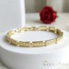 GOLDFILLED Υποαλλεργικό Βραχιόλι 17cm/6mm 14K χρώματος