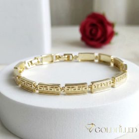   GOLDFILLED Υποαλλεργικό Βραχιόλι 17cm/6mm 14K χρώματος