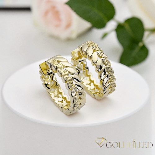 GOLDFILLED Υποαλλεργικό Σκουλαρίκια 20mm 14K χρώμα