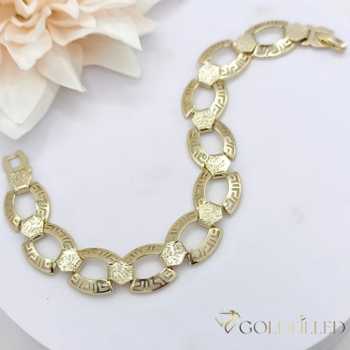 GOLDFILLED Υποαλλεργικό Βραχιόλι 17,5 cm/14mm 14K χρώματος