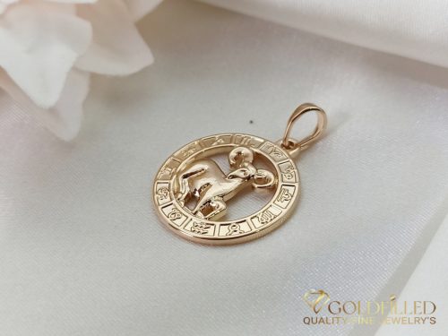 GOLDFILLED Υποαλλεργικό Μενταγιόν 28mm 18K χρώμα