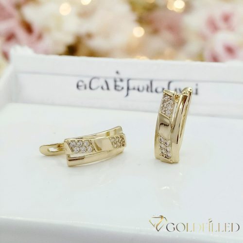 GOLDFILLED Υποαλλεργικό Σκουλαρίκια 17mm 14K χρώμα