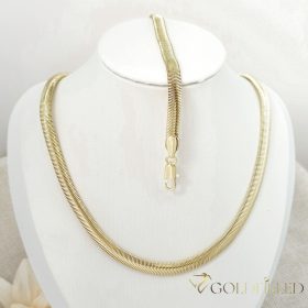   GOLDFILLED Υποαλλεργικό Κολιέ 45cm/6mm + Βραχιόλι 19cm 14K χρώμα