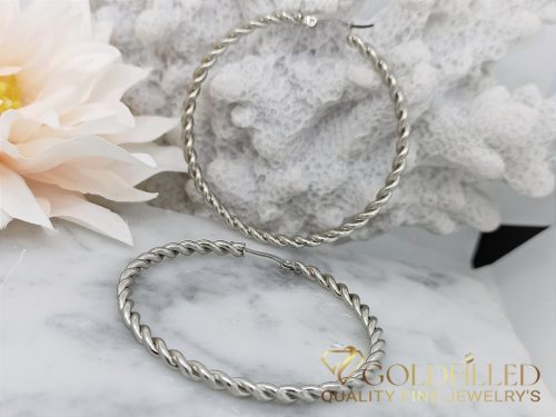 GOLDFILLED Υποαλλεργικό στριφτό Κρίκος Σκουλαρίκια 53mm