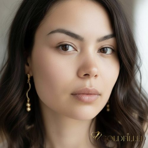 GOLDFILLED Υποαλλεργικό Σκουλαρίκια 54mm 14K χρώμα