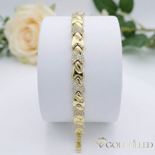 GOLDFILLED Υποαλλεργικό Βραχιόλι 19cm/8mm 14K χρώματος