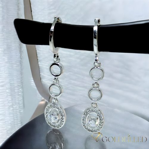 GOLDFILLED Υποαλλεργικό Σκουλαρίκια 38mm ρόδιο χρώμα