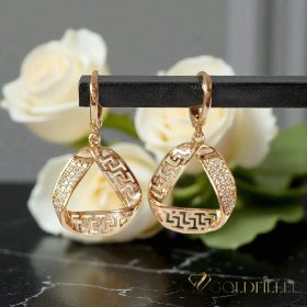   GOLDFILLED Υποαλλεργικό Σκουλαρίκια 34mm 18K χρώμα