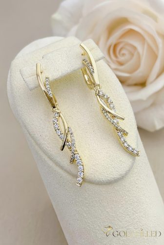 GOLDFILLED Υποαλλεργικό Σκουλαρίκια 46mm 14K χρώμα