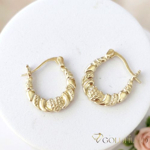 GOLDFILLED Υποαλλεργικό Σκουλαρίκια 25 mm 14K χρώμα