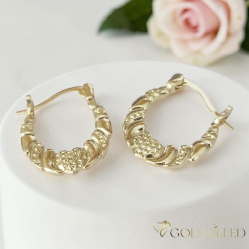 GOLDFILLED Υποαλλεργικό Σκουλαρίκια 25 mm 14K χρώμα