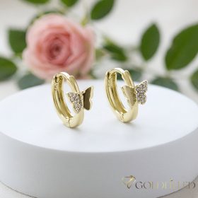   GOLDFILLED Υποαλλεργικό Σκουλαρίκια 13mm 14K χρώμα
