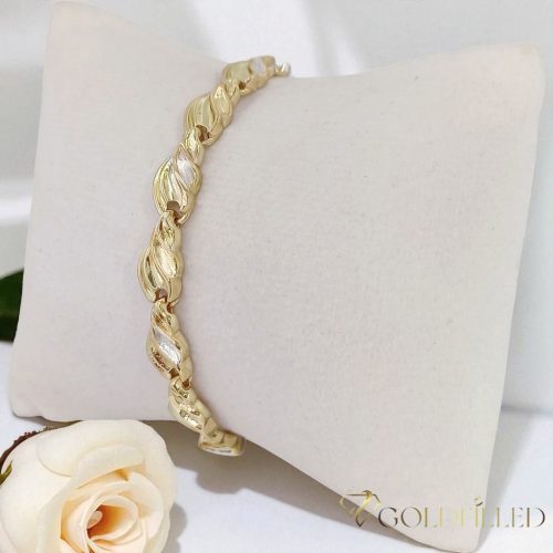 GOLDFILLED Υποαλλεργικό Βραχιόλι περισσότερα είδη σε μέγεθος πλάτος: 7 mm 14K χρώμα