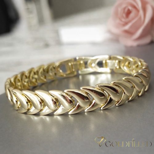 GOLDFILLED Υποαλλεργικό Βραχιόλι 17 cm/10mm 14K χρώματος