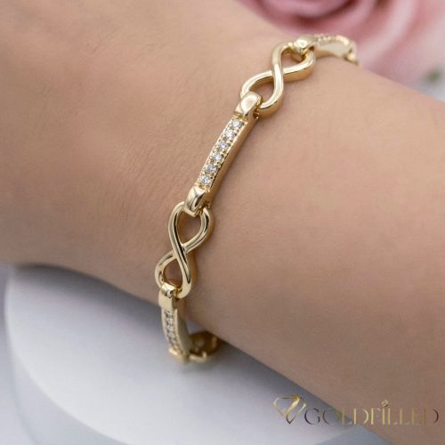 GOLDFILLED Υποαλλεργικό Βραχιόλι 17cm/5mm 14K χρώματος