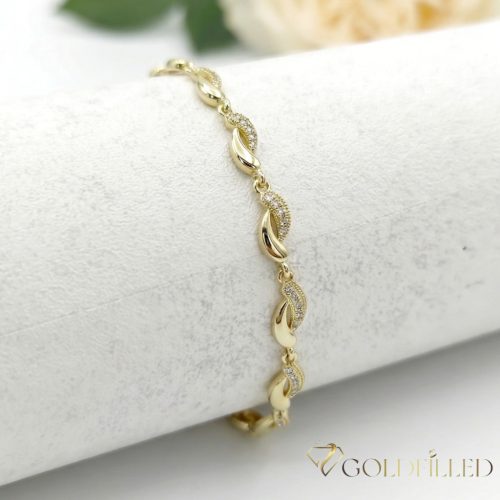 GOLDFILLED Υποαλλεργικό Βραχιόλι 17cm/6mm 14K χρώματος