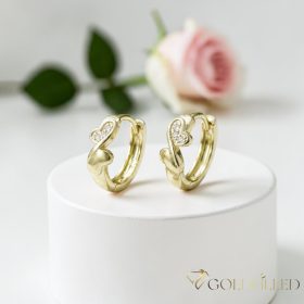   GOLDFILLED Υποαλλεργικό Σκουλαρίκια 13mm 14K χρώμα