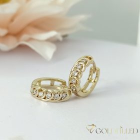   GOLDFILLED Υποαλλεργικό Σκουλαρίκια 14mm 14K χρώμα