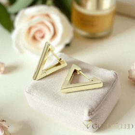   GOLDFILLED Υποαλλεργικό Σκουλαρίκια 16mm 14K χρώμα