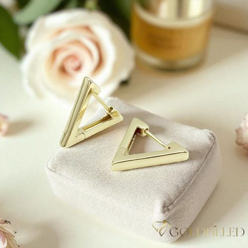 GOLDFILLED Υποαλλεργικό Σκουλαρίκια 16mm 14K χρώμα