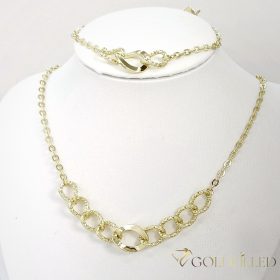  GOLDFILLED Υποαλλεργικό Κολιέ 45cm/3-12mm + Βραχιόλι 17-20cm 14K χρώμα