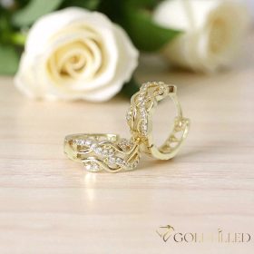   GOLDFILLED Υποαλλεργικό Σκουλαρίκια 16mm 14K χρώμα