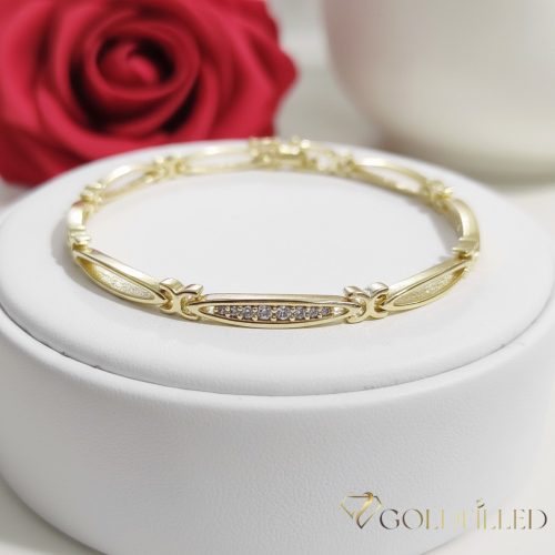 GOLDFILLED Υποαλλεργικό Βραχιόλι 17cm/4mm 14K χρώματος