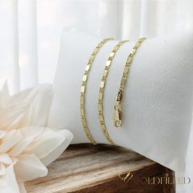   GOLDFILLED Υποαλλεργικό Κολιέ 45cm /2mm + Βραχιόλι 19cm 14K χρώμα