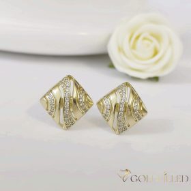   GOLDFILLED Υποαλλεργικό Σκουλαρίκια 17mm 14K χρώμα