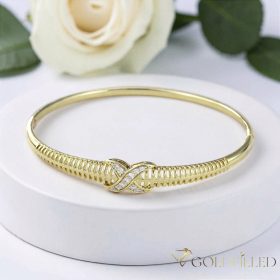   GOLDFILLED Υποαλλεργικό Μπρασελέ 7-4mm χρώμα 14K διάμετρος 60mm ( ανοιγόμενο )