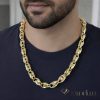 GOLDFILLED Υποαλλεργικό Barakka Κολιέ 60cm/10mm. (105gramm!). 14K χρώμα