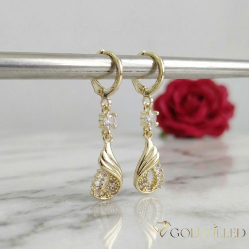 GOLDFILLED Υποαλλεργικό Σκουλαρίκια 38mm 14K χρώμα