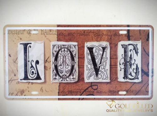 Διακοσμητικό Μεταλλική πινακίδα15x30cm