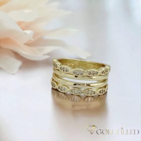   "GOLDFILLED" Υποαλλεργικό Δαχτυλίδι, διαφορετικά σε μεγέθη 14K χρώματος