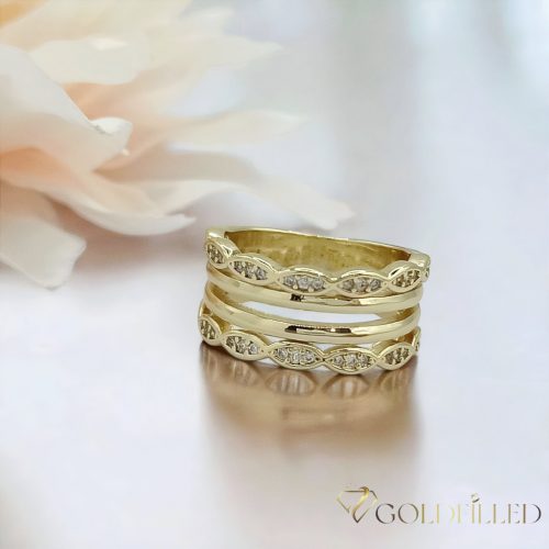 "GOLDFILLED" Υποαλλεργικό Δαχτυλίδι, διαφορετικά σε μεγέθη 14K χρώματος