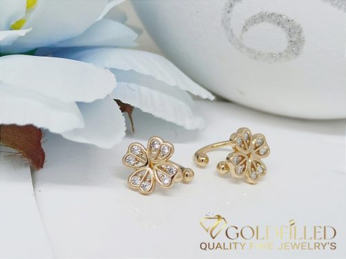 GOLDFILLED Υποαλλεργικό Σκουλαρίκια / Klipsz 13mm 18K χρώμα