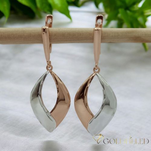 GOLDFILLED Υποαλλεργικό Σκουλαρίκια 50mm 18K χρώμα πολύχρωμο