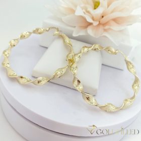   GOLDFILLED Υποαλλεργικό Κρίκος Σκουλαρίκια 60mm 14K χρώμα