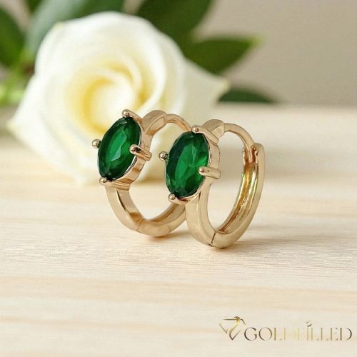 GOLDFILLED Υποαλλεργικό Σκουλαρίκια 15mm 18K χρώμα