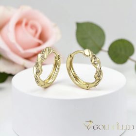   GOLDFILLED Υποαλλεργικό Σκουλαρίκια 16mm 14K χρώμα