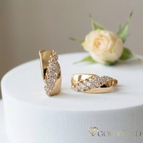   GOLDFILLED Υποαλλεργικό Σκουλαρίκια 18mm 18K χρώμα