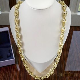   GOLDFILLED Υποαλλεργικό Barakka Κολιέ 70cm/10mm. (115gramm!). 14K χρώμα