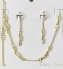 GOLDFILLED Υποαλλεργικό Κολιέ 45cm/2-6mm + Βραχιόλι 17cm + Σκουλαρίκια 14K χρώμα