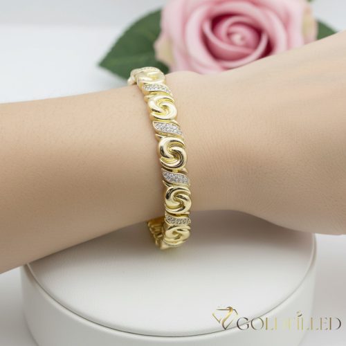 GOLDFILLED Υποαλλεργικό Βραχιόλι 17 cm/9mm 14K χρώματος
