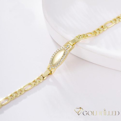 GOLDFILLED Υποαλλεργικό Βραχιόλι 16cm/4-8mm 14K χρώματος