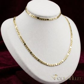   GOLDFILLED Υποαλλεργικό Κολιέ 50cm/4,5mm + Βραχιόλι 20cm 14K χρώμα
