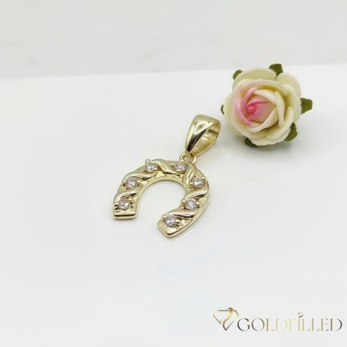 GOLDFILLED Υποαλλεργικό Μενταγιόν 25 mm 14K χρώμα